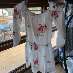 White floral romper